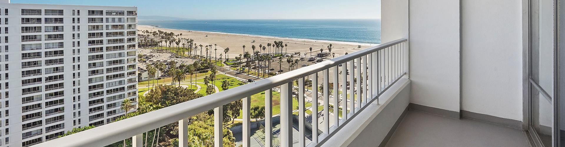 The Shores Apartments in Santa Monica balcony with ocean view