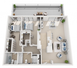 two bedroom floor plan alternative
