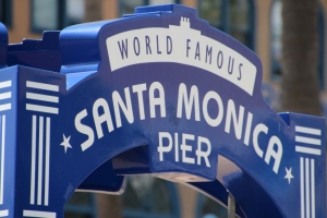 Santa Monica Pier sign