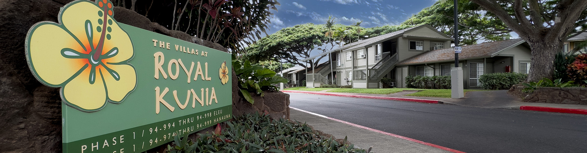 Villas at Royal Kunia Waipahu Apartment entrance sign