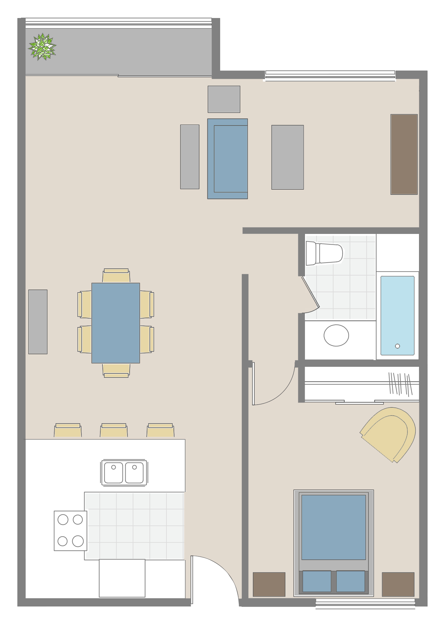 One Bedroom + Den