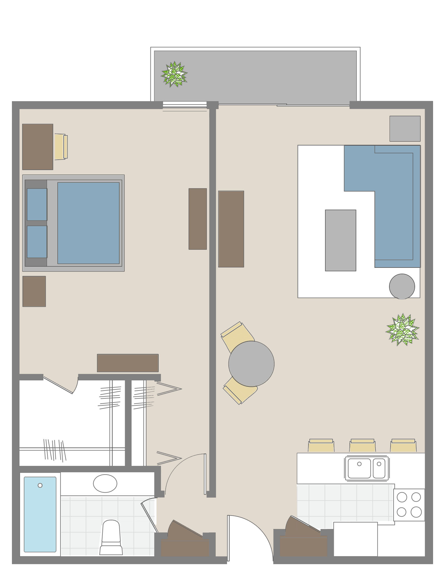 One Bedroom / One Bath