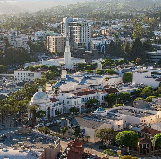 aerial view of Westwood Village