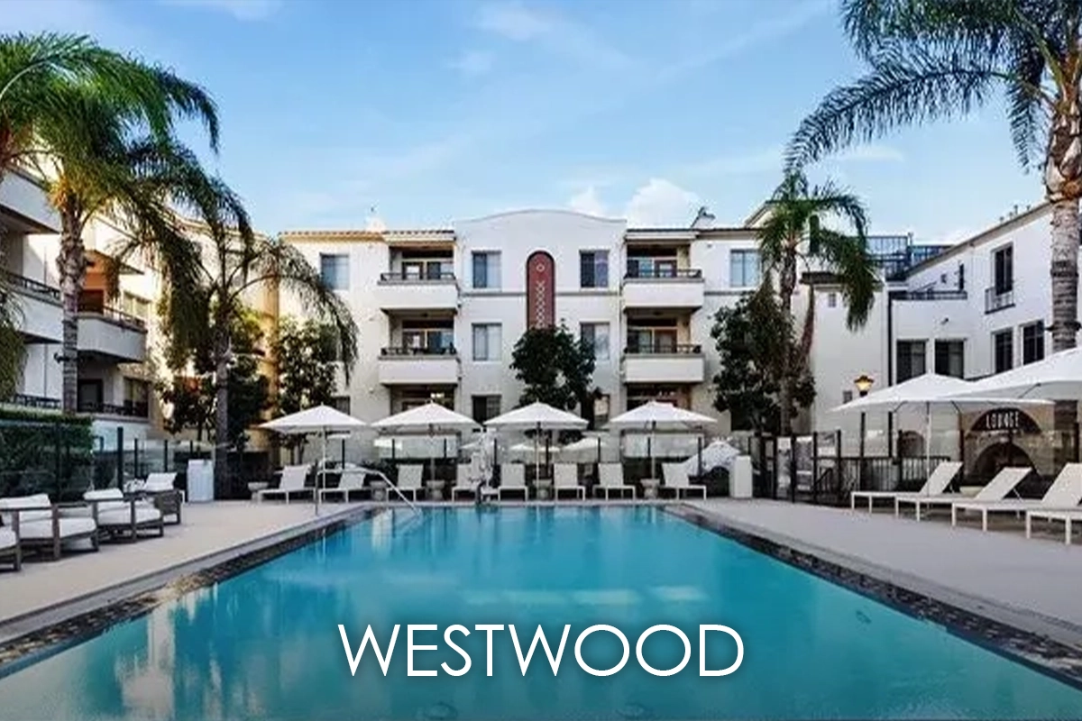 Pool at The Glendon Apartments in Westwood